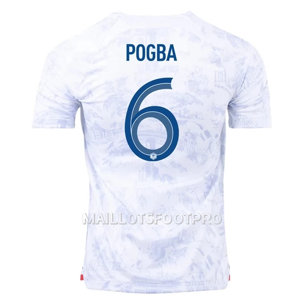 Maillot France Pogba 6 Homme Extérieur Coupe du Monde 2022