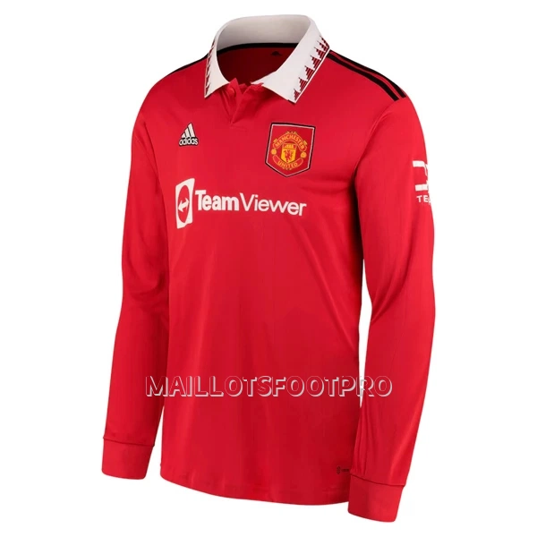 Maillot Manches Longues Manchester United Homme Domicile 2022-23