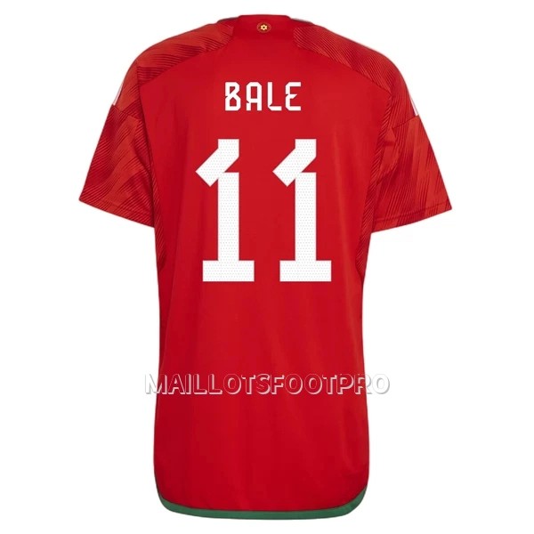 Maillot Pays de Galles Bale 11 Homme Domicile Coupe du Monde 2022