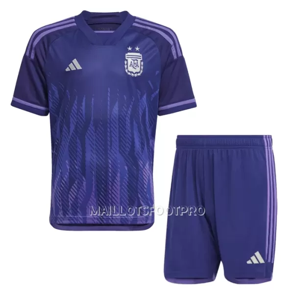 Maillot Argentine Enfant Extérieur Coupe du Monde 2022