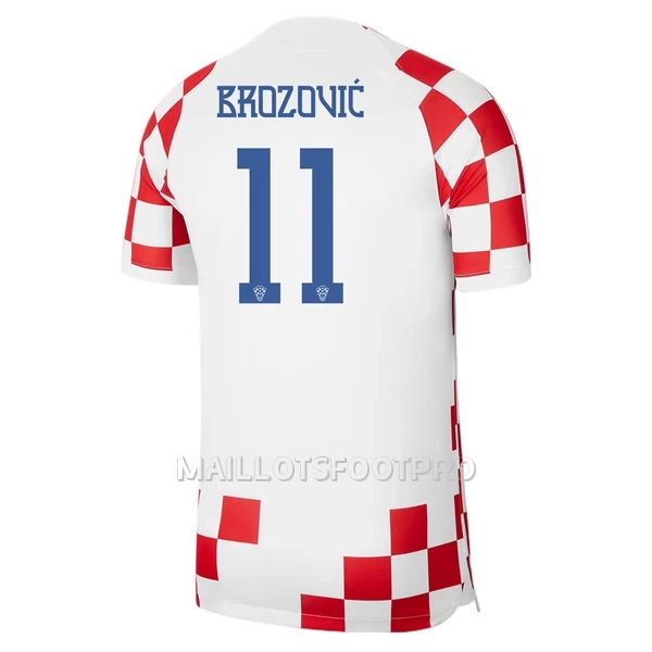 Maillot Croatie Brozovic 11 Homme Domicile Coupe du Monde 2022