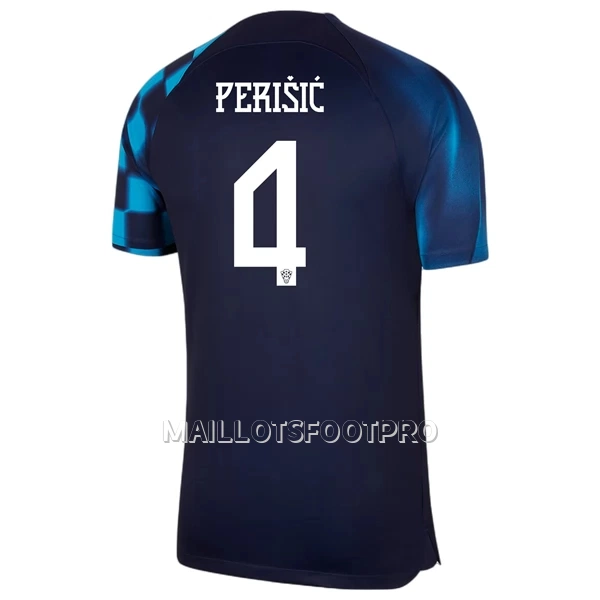 Maillot Croatie Perišić 4 Homme Extérieur Coupe du Monde 2022