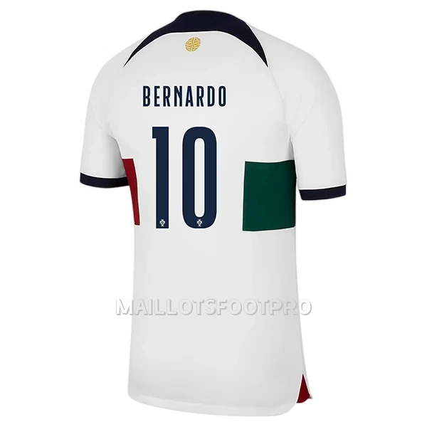 Maillot Portugal Bernardo 10 Homme Extérieur Coupe du Monde 2022