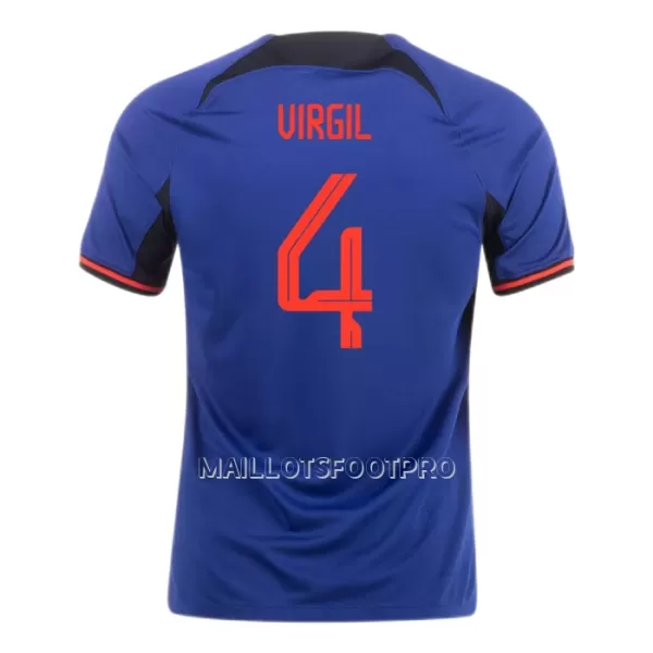 Maillot VIRGIL 4 Pays-Bas Homme Extérieur Coupe du Monde 2022