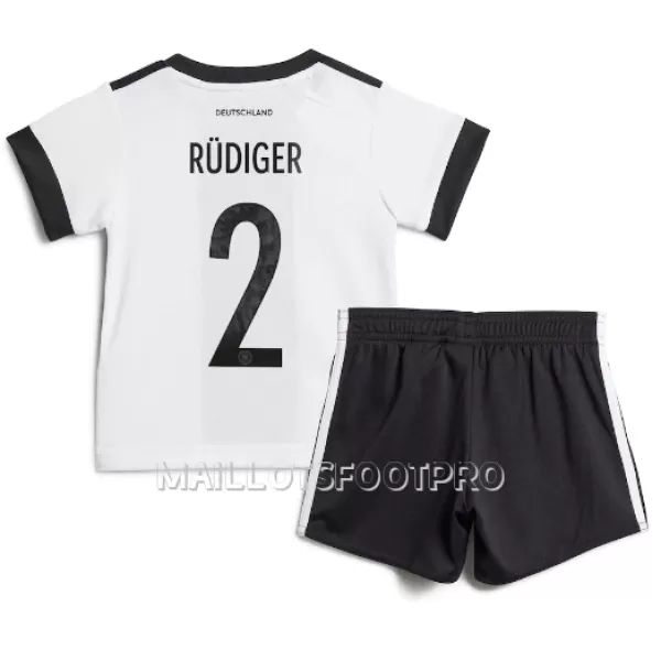 Maillot Allemagne Antonio Rudiger 2 Enfant Domicile Coupe du Monde 2022