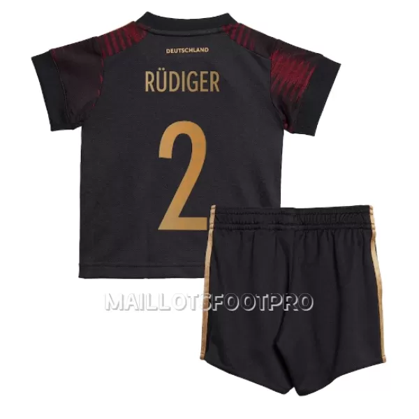 Maillot Allemagne Antonio Rudiger 2 Enfant Extérieur Coupe du Monde 2022