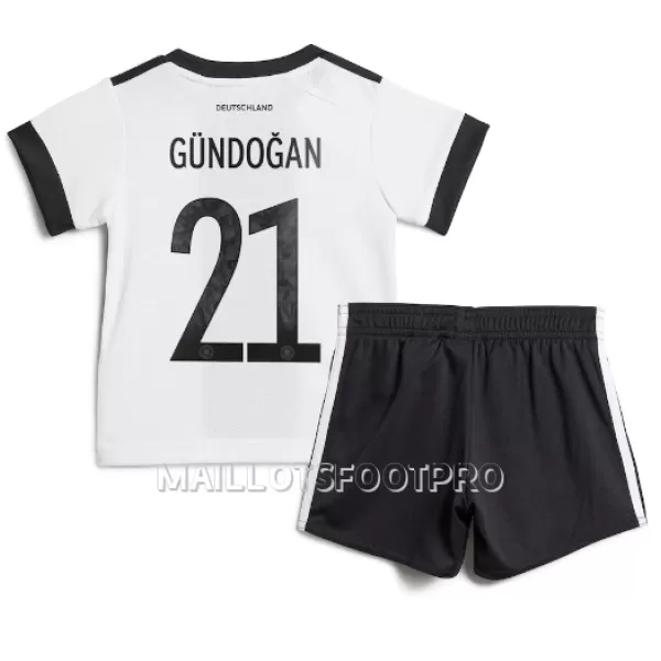 Maillot Allemagne Ilkay Gundogan 21 Enfant Domicile Coupe du Monde 2022