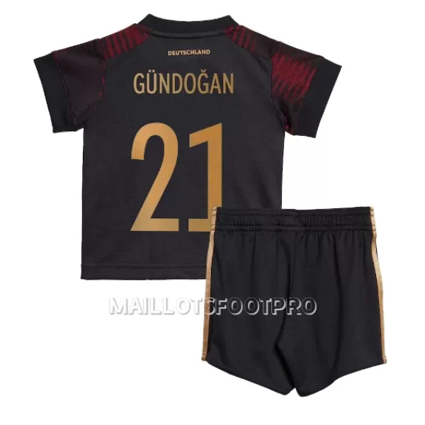 Maillot Allemagne Ilkay Gundogan 21 Enfant Extérieur Coupe du Monde 2022