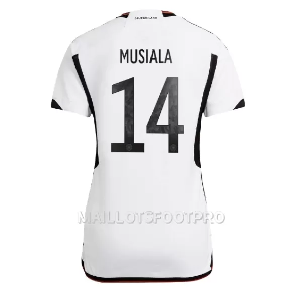 Maillot Allemagne Jamal Musiala 14 Femme Domicile Coupe du Monde 2022