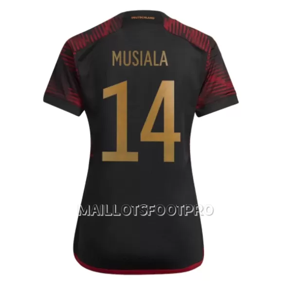 Maillot Allemagne Jamal Musiala 14 Femme Extérieur Coupe du Monde 2022