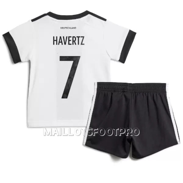 Maillot Allemagne Kai Havertz 7 Enfant Domicile Coupe du Monde 2022