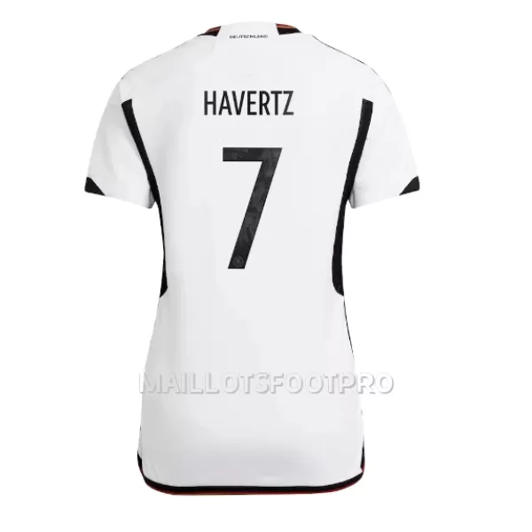 Maillot Allemagne Kai Havertz 7 Femme Domicile Coupe du Monde 2022