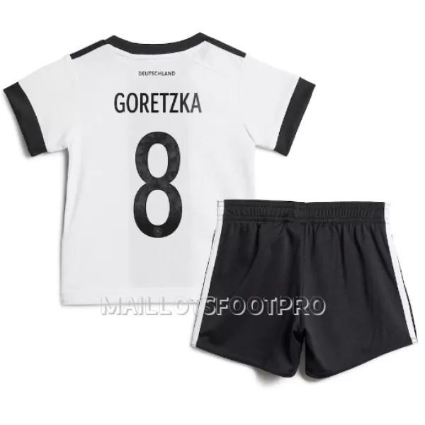 Maillot Allemagne Leon Goretzka 8 Enfant Domicile Coupe du Monde 2022