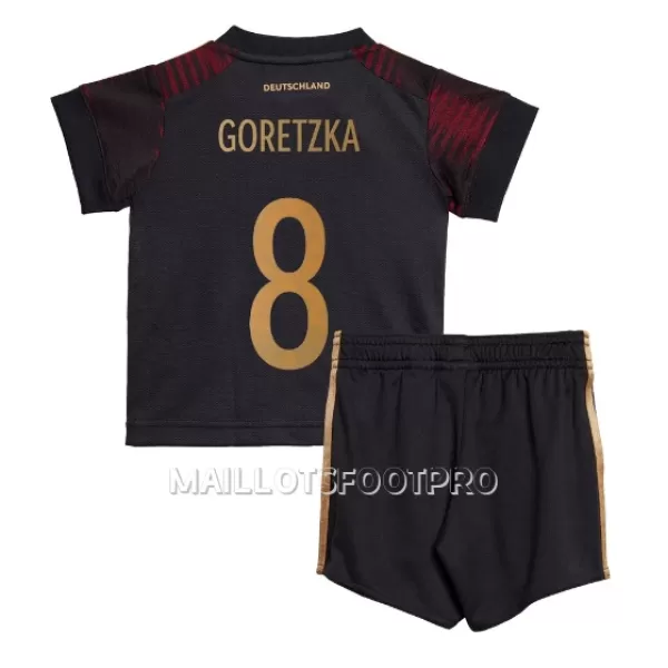 Maillot Allemagne Leon Goretzka 8 Enfant Extérieur Coupe du Monde 2022