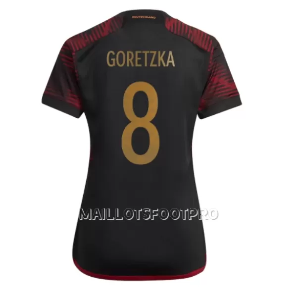 Maillot Allemagne Leon Goretzka 8 Femme Extérieur Coupe du Monde 2022