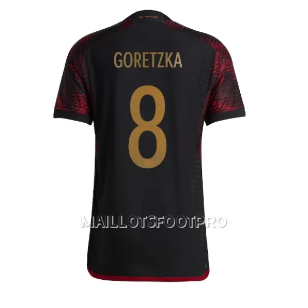 Maillot Allemagne Leon Goretzka 8 Homme Extérieur Coupe du Monde 2022