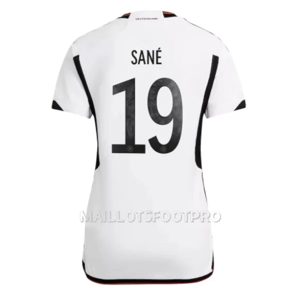 Maillot Allemagne Leroy Sane 19 Femme Domicile Coupe du Monde 2022