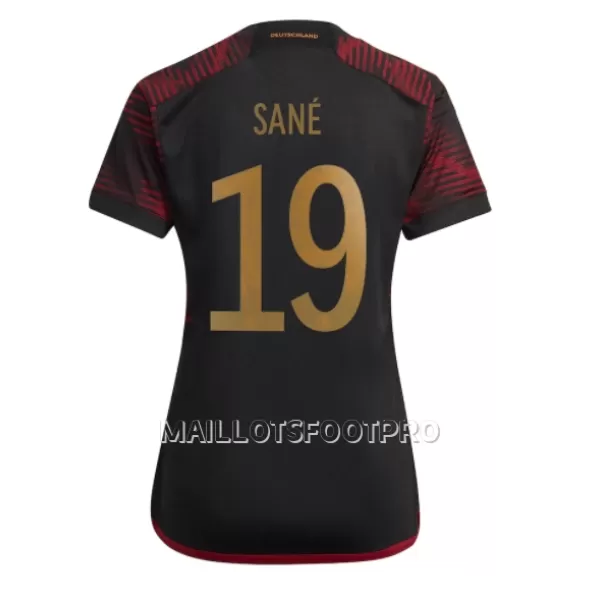 Maillot Allemagne Leroy Sane 19 Femme Extérieur Coupe du Monde 2022