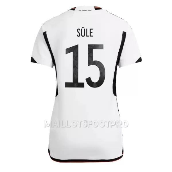 Maillot Allemagne Niklas Sule 15 Femme Domicile Coupe du Monde 2022