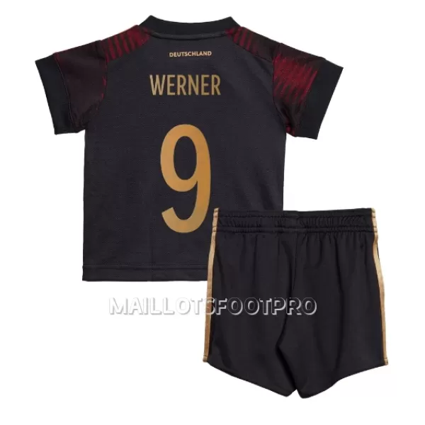 Maillot Allemagne Timo Werner 9 Enfant Extérieur Coupe du Monde 2022