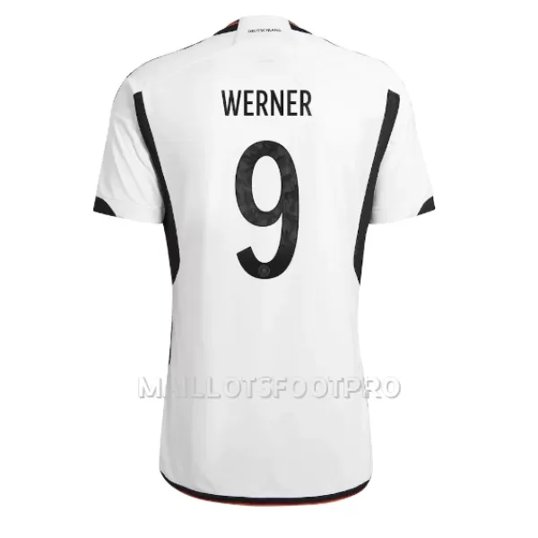 Maillot Allemagne Timo Werner 9 Homme Domicile Coupe du Monde 2022