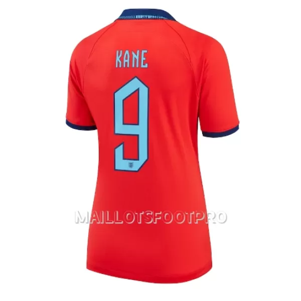 Maillot Angleterre Harry Kane 9 Femme Extérieur Coupe du Monde 2022