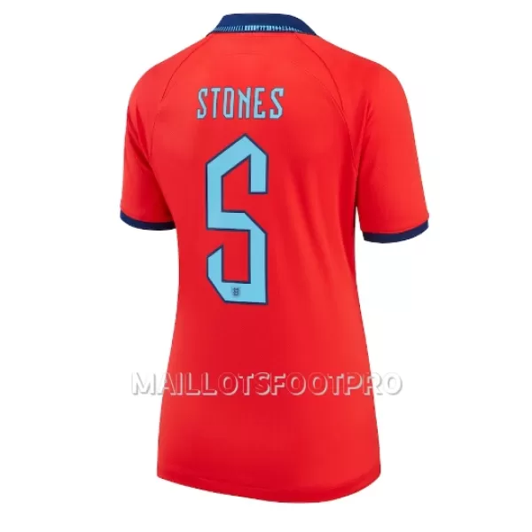 Maillot Angleterre John Stones 5 Femme Extérieur Coupe du Monde 2022