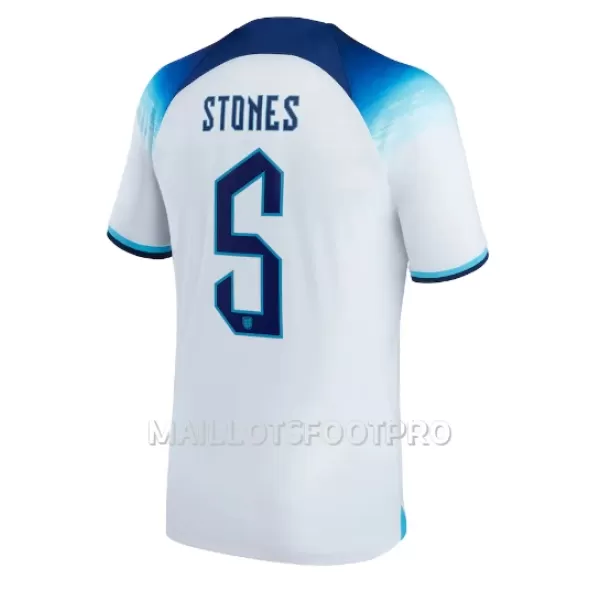 Maillot Angleterre John Stones 5 Homme Domicile Coupe du Monde 2022