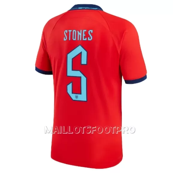 Maillot Angleterre John Stones 5 Homme Extérieur Coupe du Monde 2022