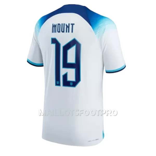 Maillot Angleterre Mason Mount 19 Homme Domicile Coupe du Monde 2022