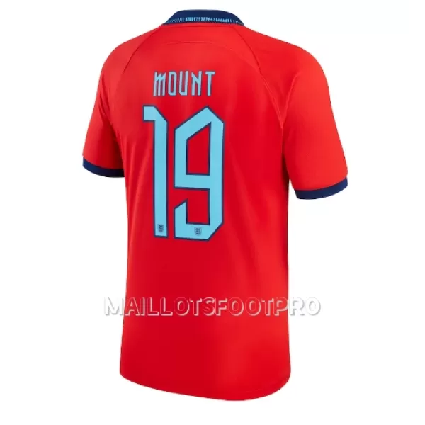 Maillot Angleterre Mason Mount 19 Homme Extérieur Coupe du Monde 2022