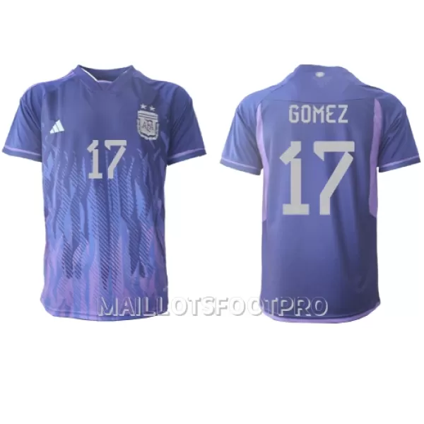 Maillot Argentine Alejandro Gomez 17 Homme Extérieur Coupe du Monde 2022