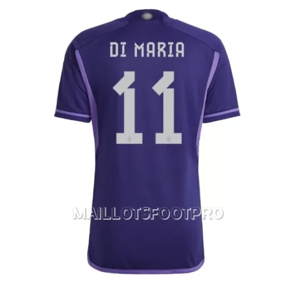 Maillot Argentine Angel Di Maria 11 Homme Extérieur Coupe du Monde 2022