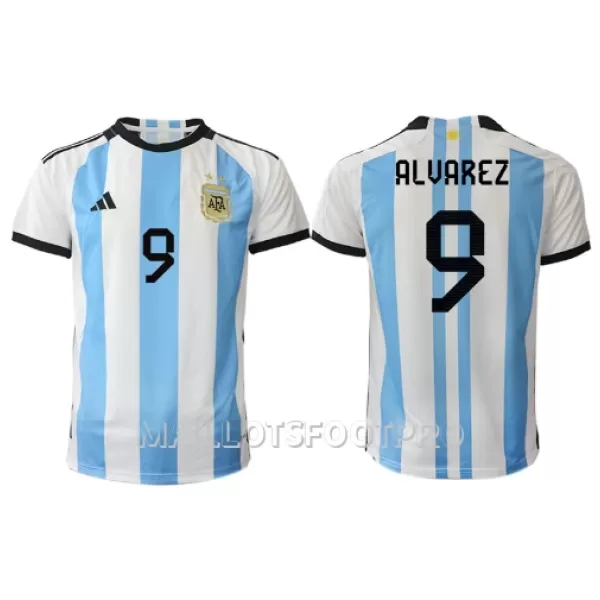 Maillot Argentine Julian Alvarez 9 Homme Domicile Coupe du Monde 2022