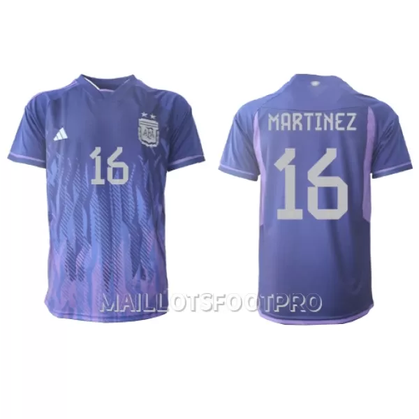 Maillot Argentine Lisandro Martinez 16 Homme Extérieur Coupe du Monde 2022