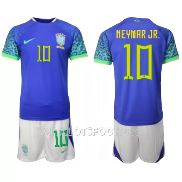 Maillot Brésil Neymar Jr 10 Enfant Extérieur Coupe du Monde 2022