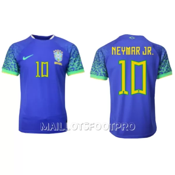 Maillot Brésil Neymar Jr 10 Homme Extérieur Coupe du Monde 2022