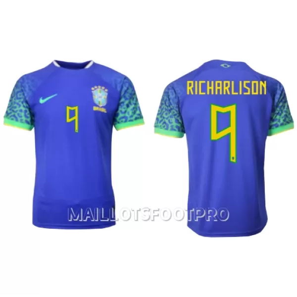 Maillot Brésil Richarlison 9 Homme Extérieur Coupe du Monde 2022