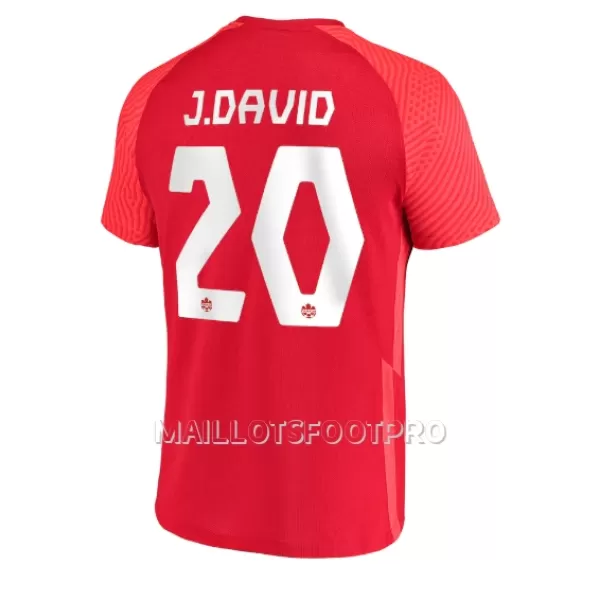 Maillot Canada Jonathan David 20 Homme Domicile Coupe du Monde 2022