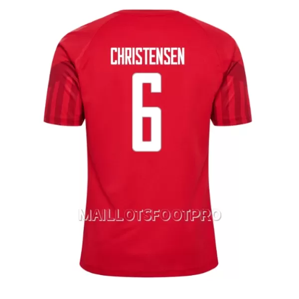 Maillot Danemark Andreas Christensen 6 Homme Domicile Coupe du Monde 2022