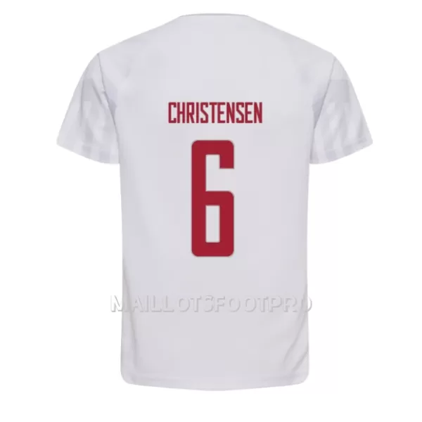 Maillot Danemark Andreas Christensen 6 Homme Extérieur Coupe du Monde 2022