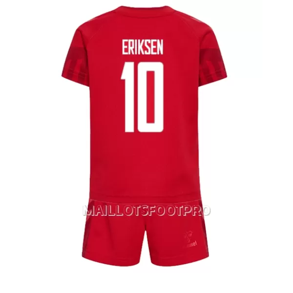 Maillot Danemark Christian Eriksen 10 Enfant Domicile Coupe du Monde 2022