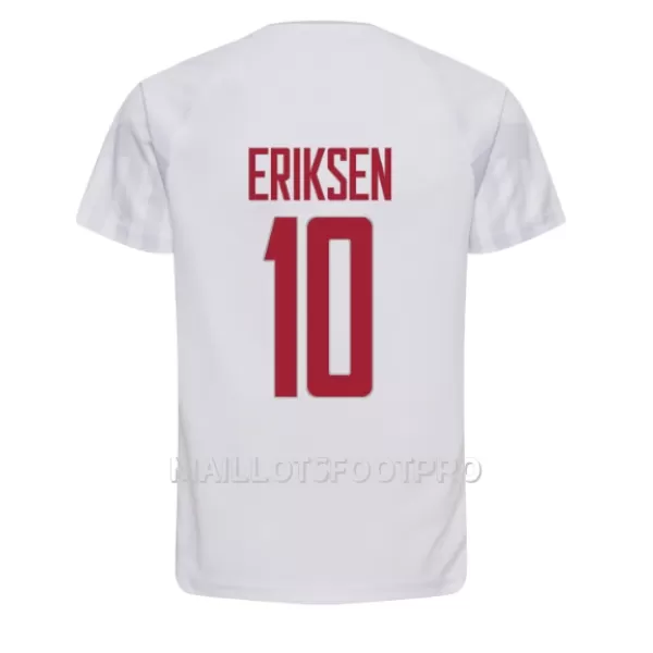 Maillot Danemark Christian Eriksen 10 Homme Extérieur Coupe du Monde 2022