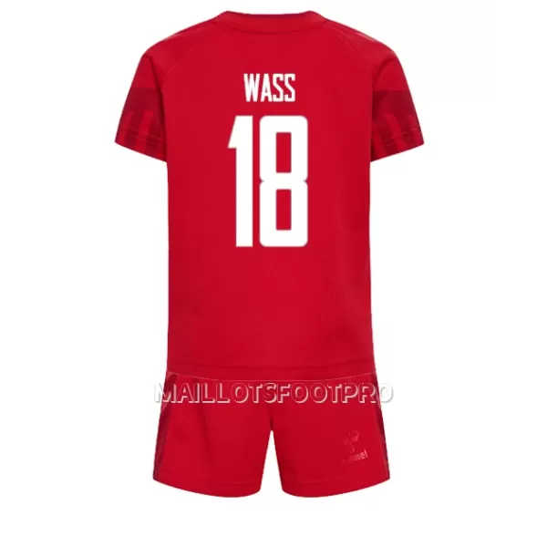 Maillot Danemark Daniel Wass 18 Enfant Domicile Coupe du Monde 2022