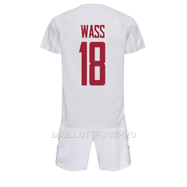 Maillot Danemark Daniel Wass 18 Enfant Extérieur Coupe du Monde 2022