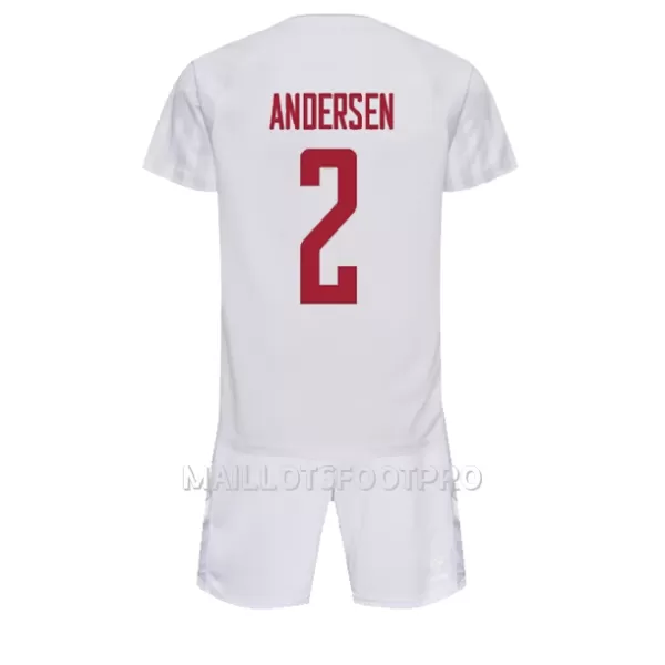 Maillot Danemark Joachim Andersen 2 Enfant Extérieur Coupe du Monde 2022