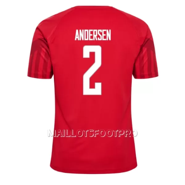 Maillot Danemark Joachim Andersen 2 Homme Domicile Coupe du Monde 2022