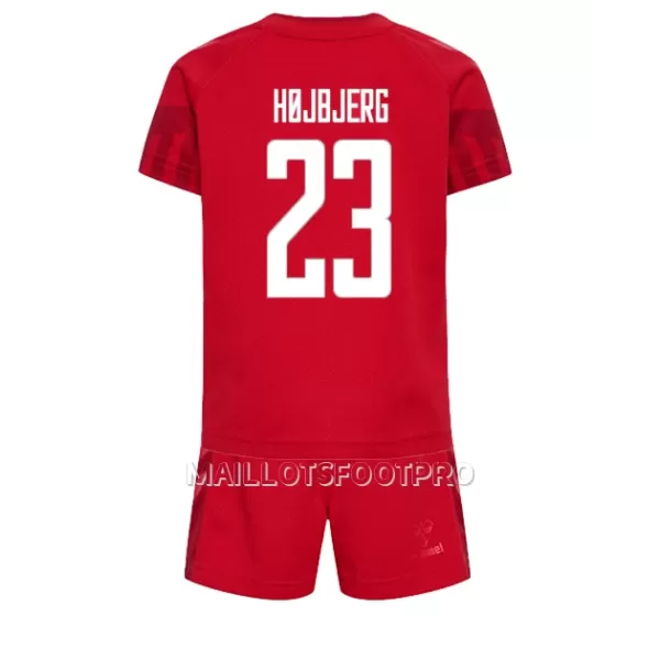 Maillot Danemark Pierre-Emile Hojbjerg 23 Enfant Domicile Coupe du Monde 2022