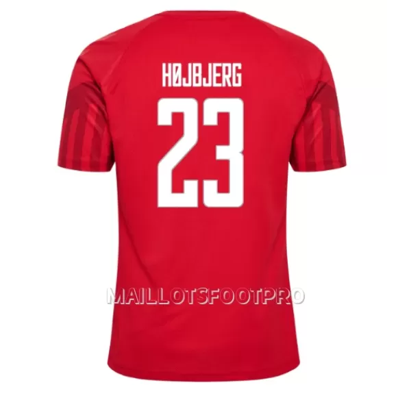 Maillot Danemark Pierre-Emile Hojbjerg 23 Homme Domicile Coupe du Monde 2022