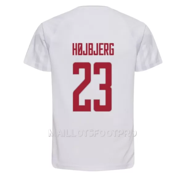 Maillot Danemark Pierre-Emile Hojbjerg 23 Homme Extérieur Coupe du Monde 2022